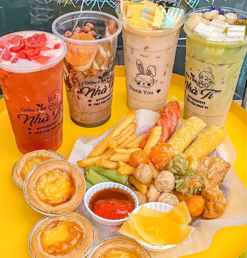Mô hình quán trà sữa trân châu